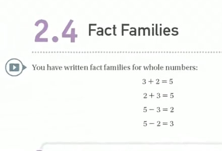 2.4 Fact Families